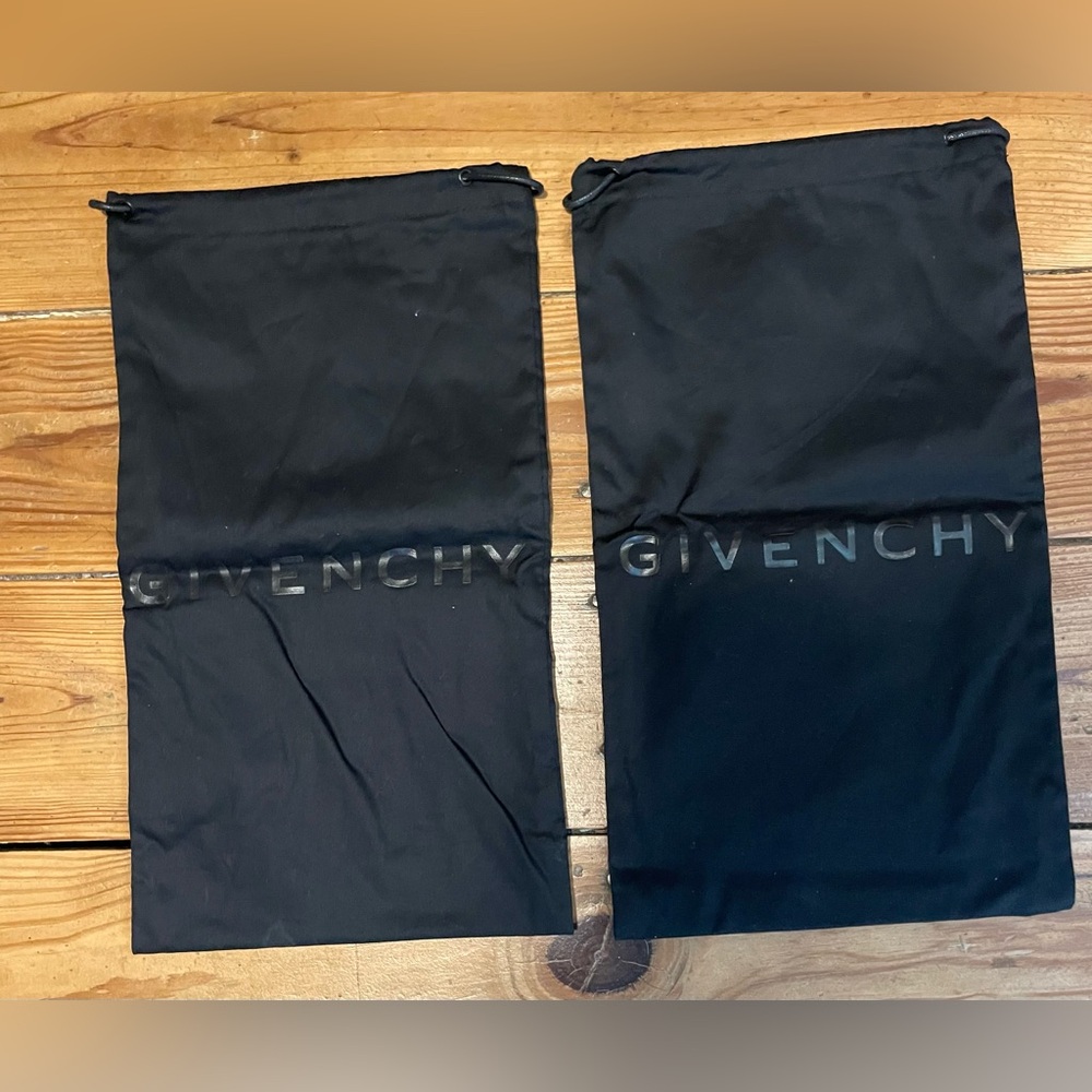 Givenchy Black Logo Drawstring Dust Bags — Pair